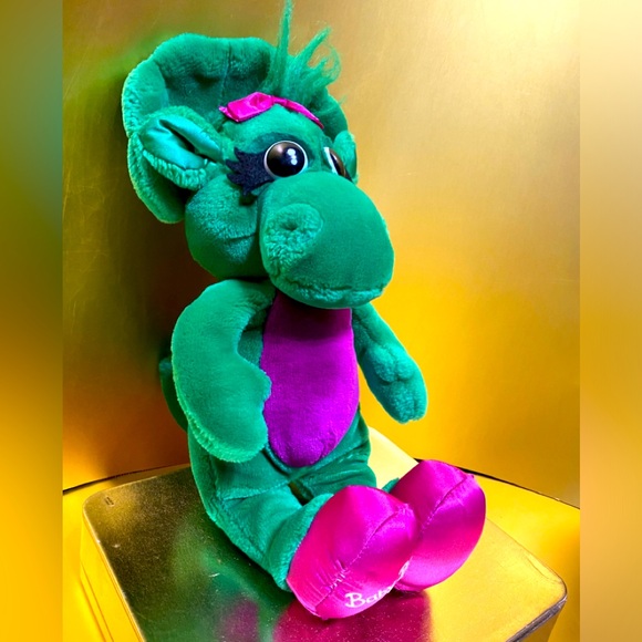 BARNEY VTG 1992 THE PURPLE DINOSAUR’S FRIEND BABY BOP PLUSH LYONS GROUP 16” - Picture 2 of 14